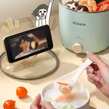 KONKA KZG-15YX301 electric cooker 2-speed heat adjustment lid can be put cell phone 1.5L large capacity portable cooking pot - Image 3