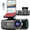 4K Wi-Fi Dash Cam Dual Lens UHD Recording Car Camera DVR Night Vision Video Recorder Built-In Support GPS 24H Parking