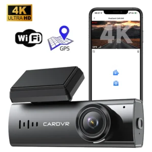 24H Parking Night Vision 4K UHD Look Recording Dash Cam DVR Video Recorder Built-In Wi-Fi Support GPS Car Front Rear Camera